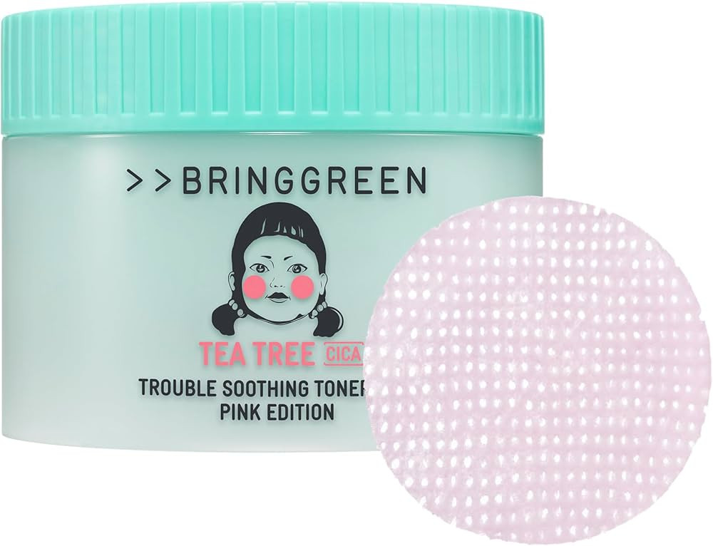 BRINGGREEN X Netflix Squid Game Edition Tea Tree CICA Trouble Soothing Toner Pad 90P Pink Edition | Amazon (US)