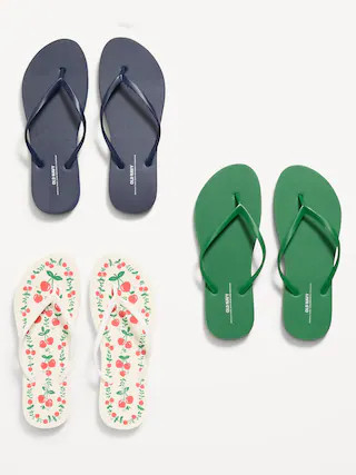 Flip-Flop Sandals 3-Pack (Partially Plant-Based) | Old Navy (US)