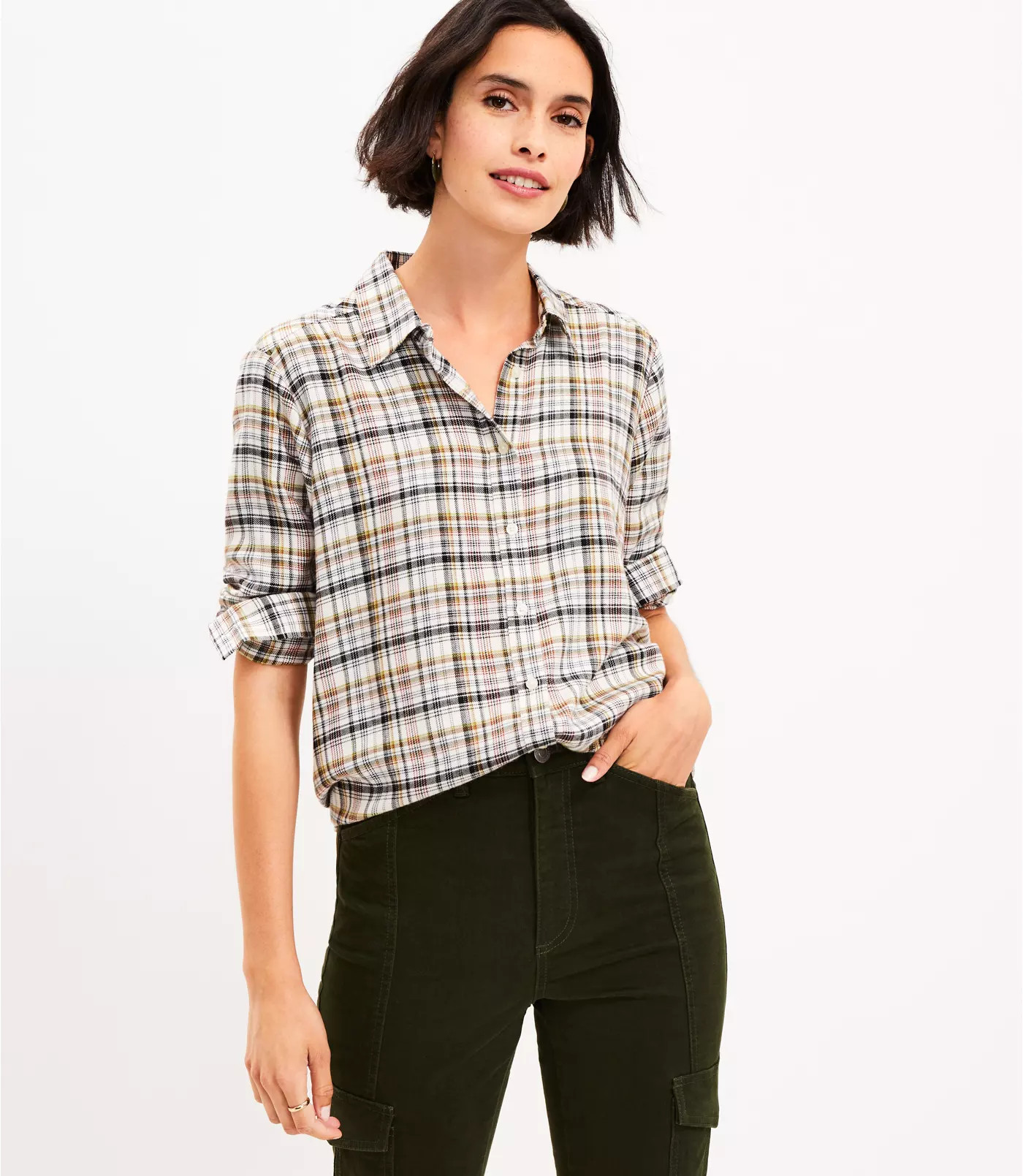 Plaid Everyday Shirt | LOFT