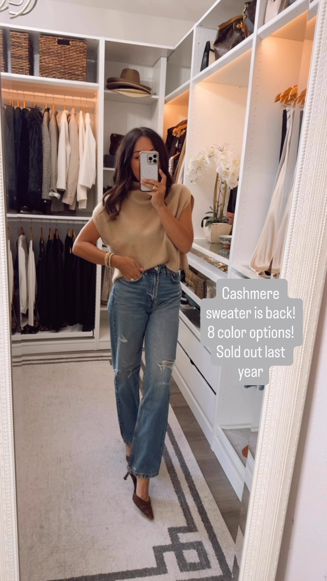 The fit of the sweater is a 10/10! Back in stock 8 color options 
Jeans are a Zara find wearing a 4/27 (I’m usually a 26) 

#LTKOver40 #LTKStyleTip