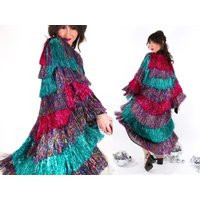 Technicolor Dream Era Tinsel Fringe Karma Jacket | Etsy (US)