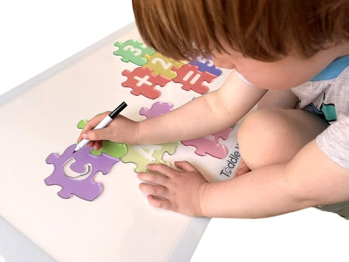 Jumblez Puzzles Set, 28pcs Acrylic Puzzle Pieces for Toddlers, Educational Learning Toy, Alphabet... | Amazon (US)