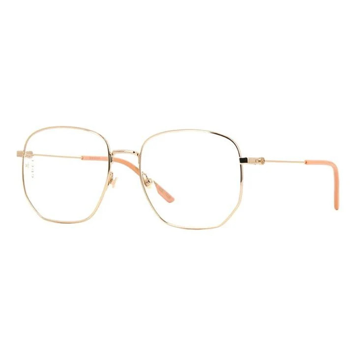 Gucci Metallic Square Thin Frame Glasses Frame Gold Color | KICKS CREW