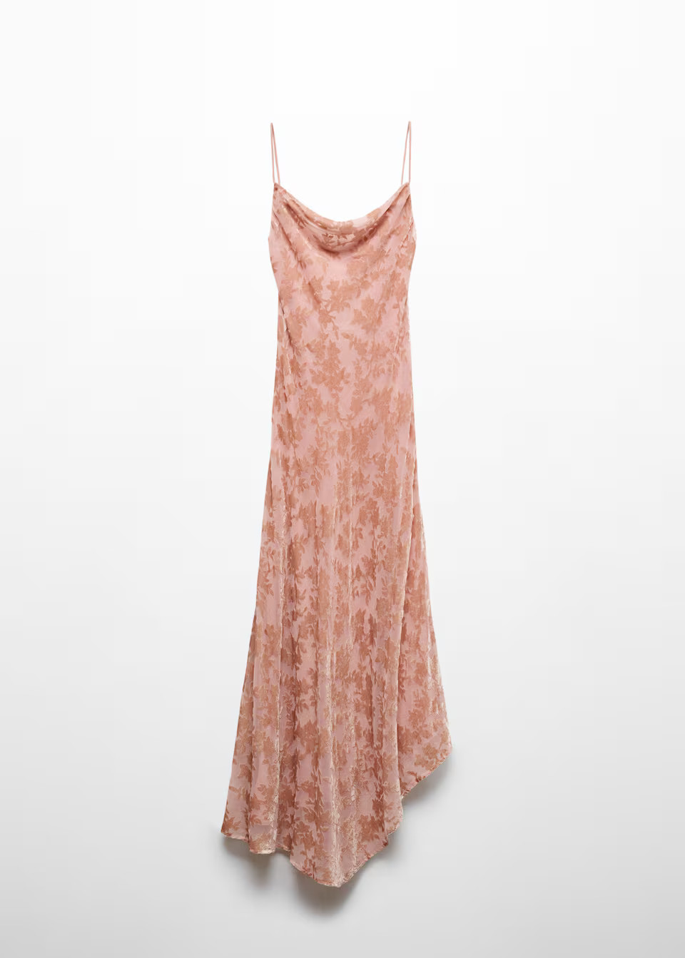 Asymmetrical dress with draped neckline -  Women | Mango United Kingdom | MANGO (UK)