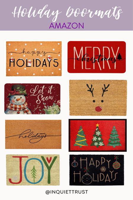 Elevate your doorstep with these cute holiday doormats from Amazon!
#homedecor #patiofinds #holidayfinds #festivedecor.