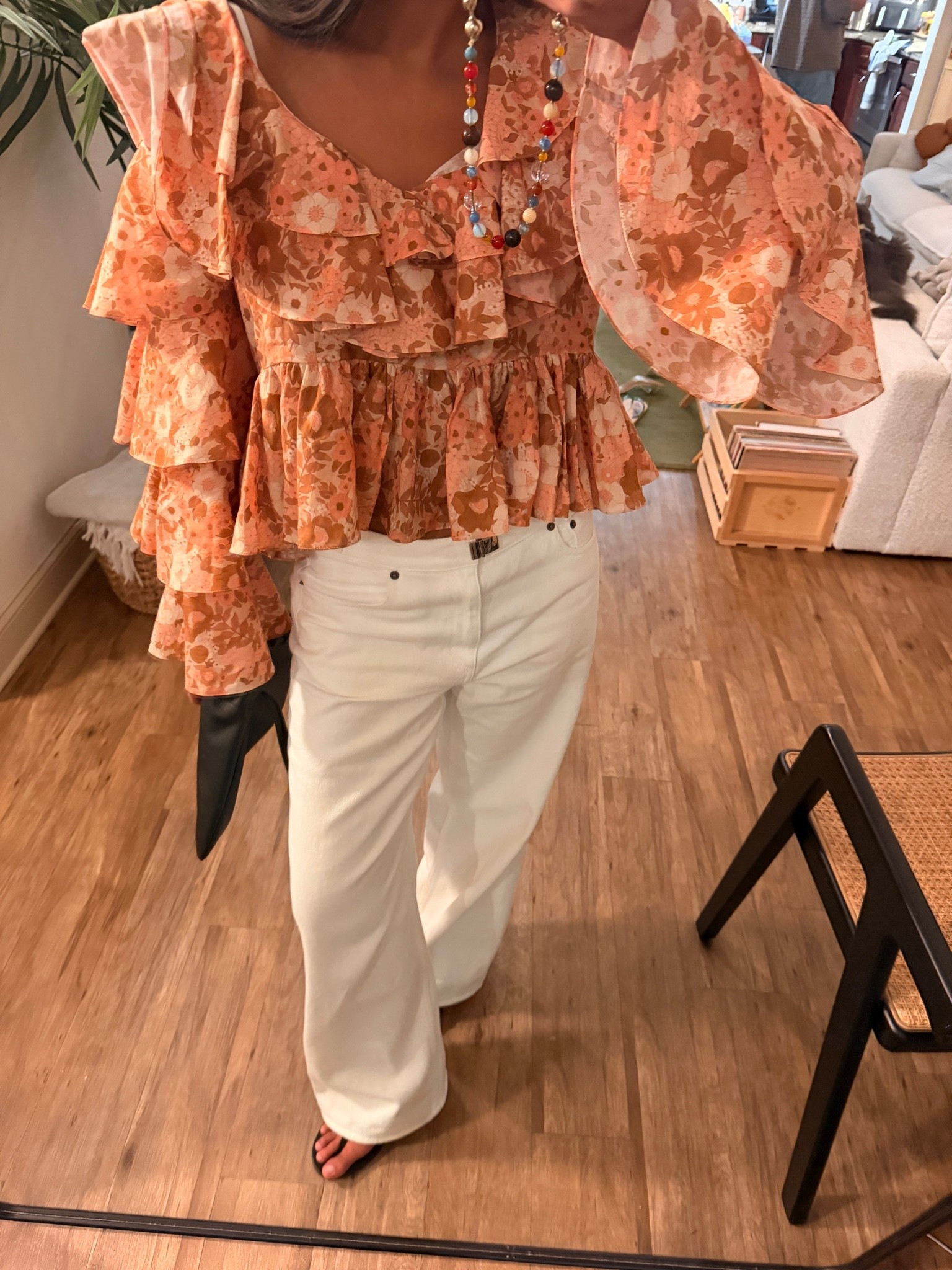 wore to dinner! got a size 4 in the blouse and 26 in jeans :)

#LTKgrwm #LTKSeasonal #LTKootd