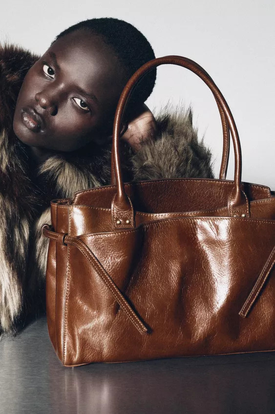 LEATHER CITY BAG | Zara AU