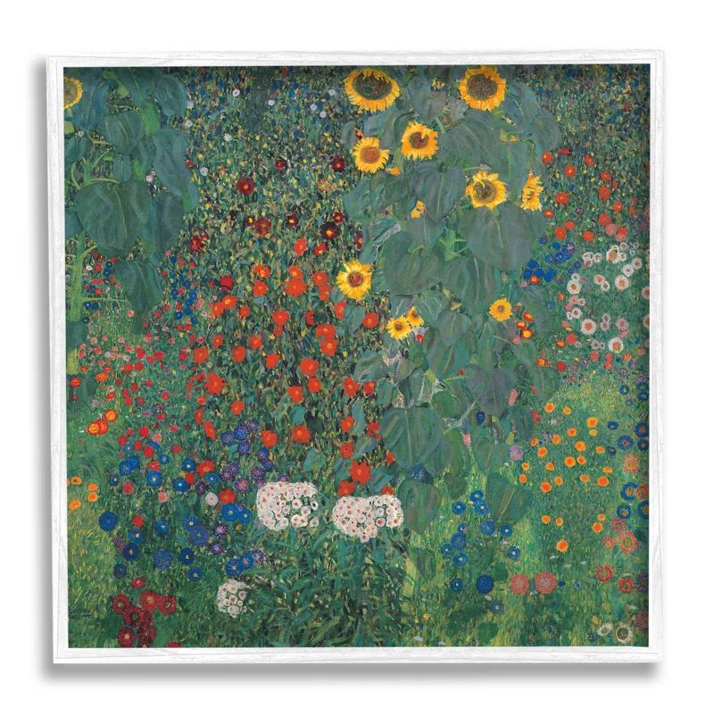 Modern Flower Garden Collage Framed On Canvas by Gustav Klimt Print | Wayfair North America