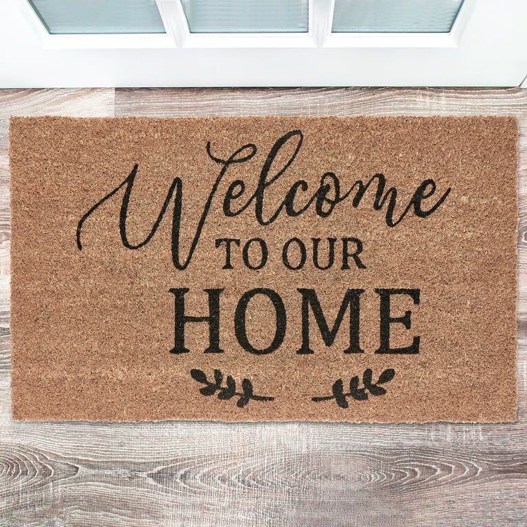 Mainstays Welcome To Our Home Floral Multicolor Coir Outdoor Doormat, 18" x 30" | Walmart (US)