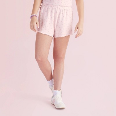 Girls' Rosie Blooming Heirloom Ditsy Pointelle Shorts - LoveShackFancy x Target Light Pink L | Target