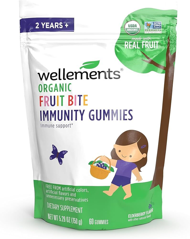 Wellements Organic Immunity Fruit Bite Gummies | Supports Kids Immune Health* | for Kids & Toddle... | Amazon (US)