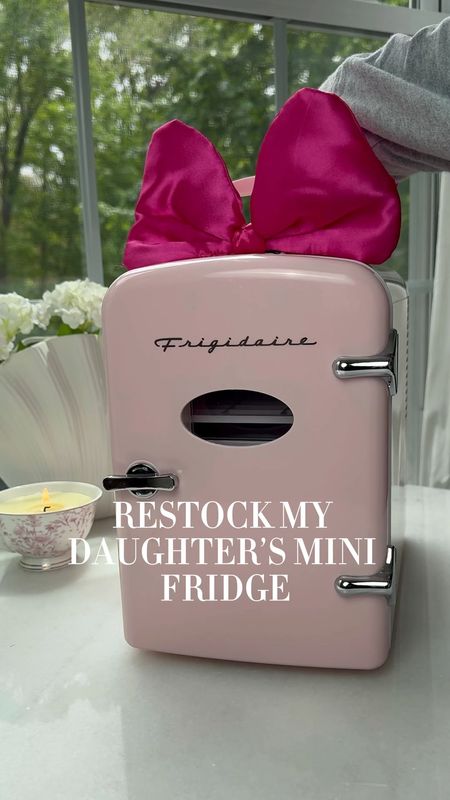 Shop this post below! Restocking my daughter’s mini fridge and desk area 💕