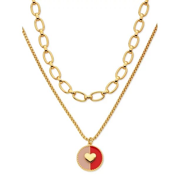 C. Wonder Layered Necklace with Heart Pendant - Walmart.com | Walmart (US)
