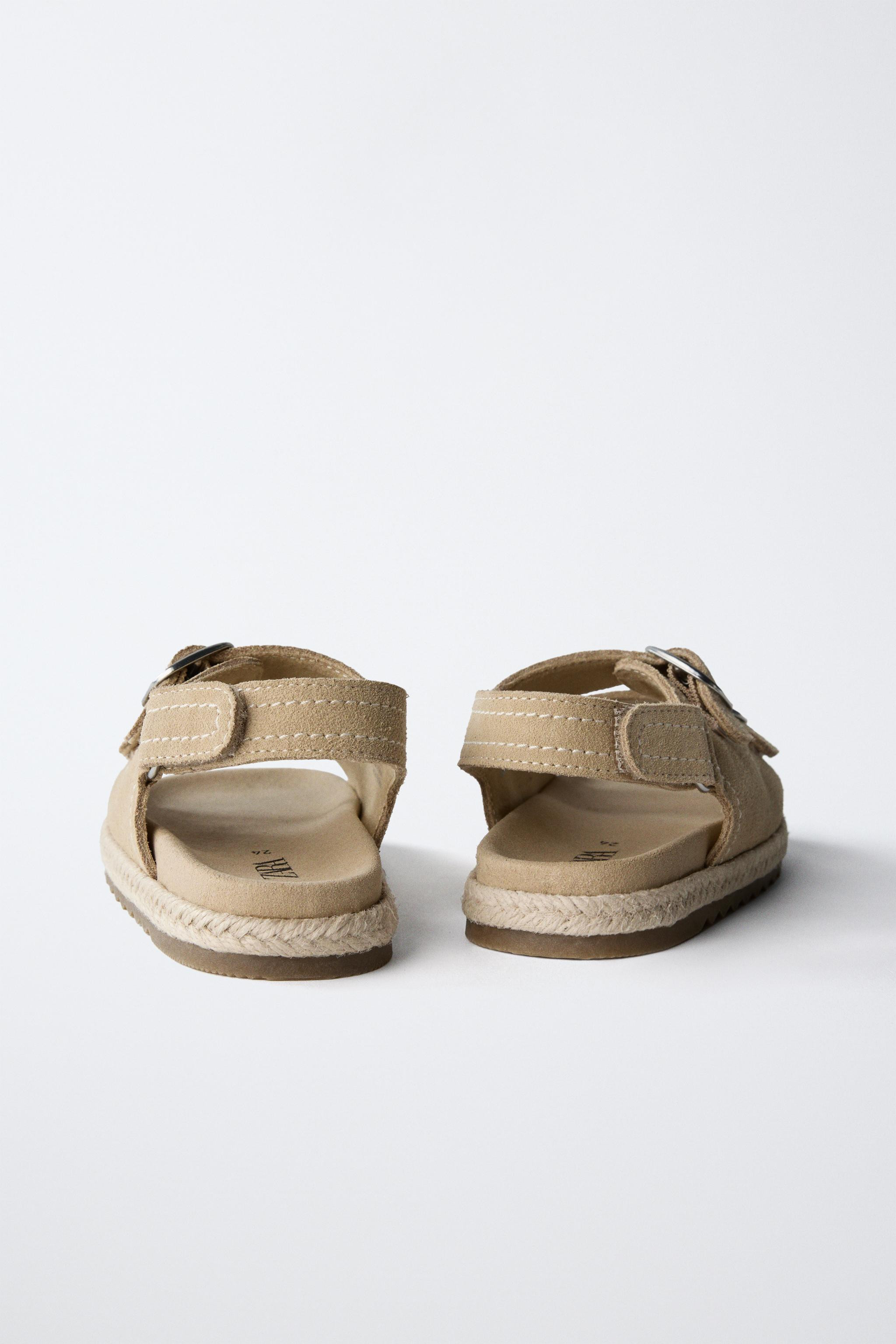 JUTE LEATHER SANDALS | Zara US