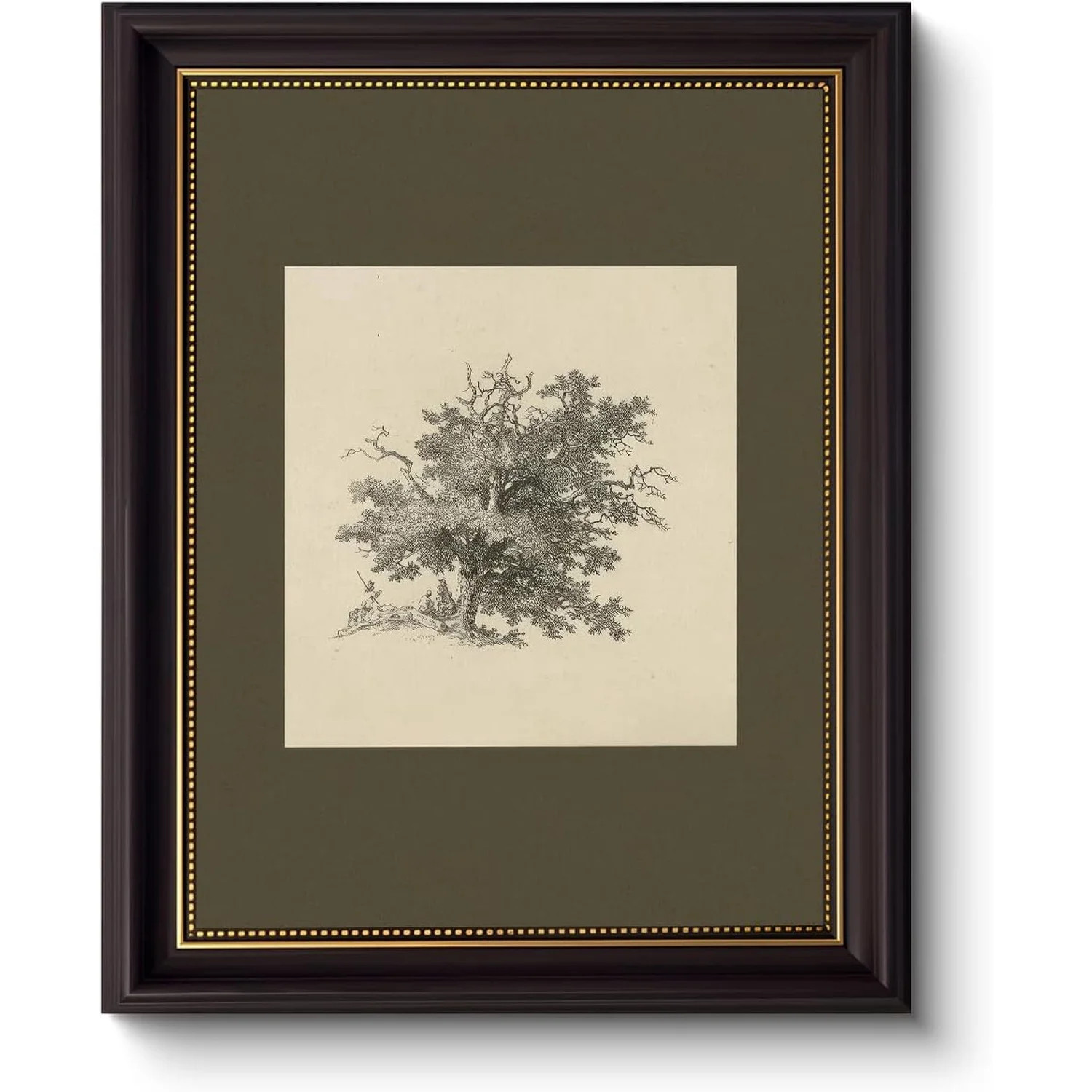 Dark Brown Frame Vintage Tree Wall Art Prints, Farmhouse Tree Sketch Landscape Pictures Painting,... | Walmart (US)