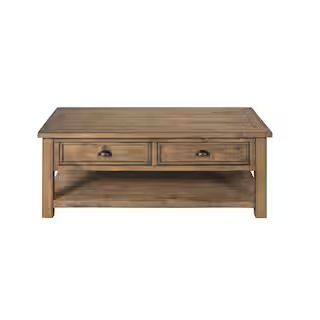 Martin Svensson Home Monterey 50 in. Reclaimed Natural Large Rectangle Wood Coffee Table with Dra... | The Home Depot