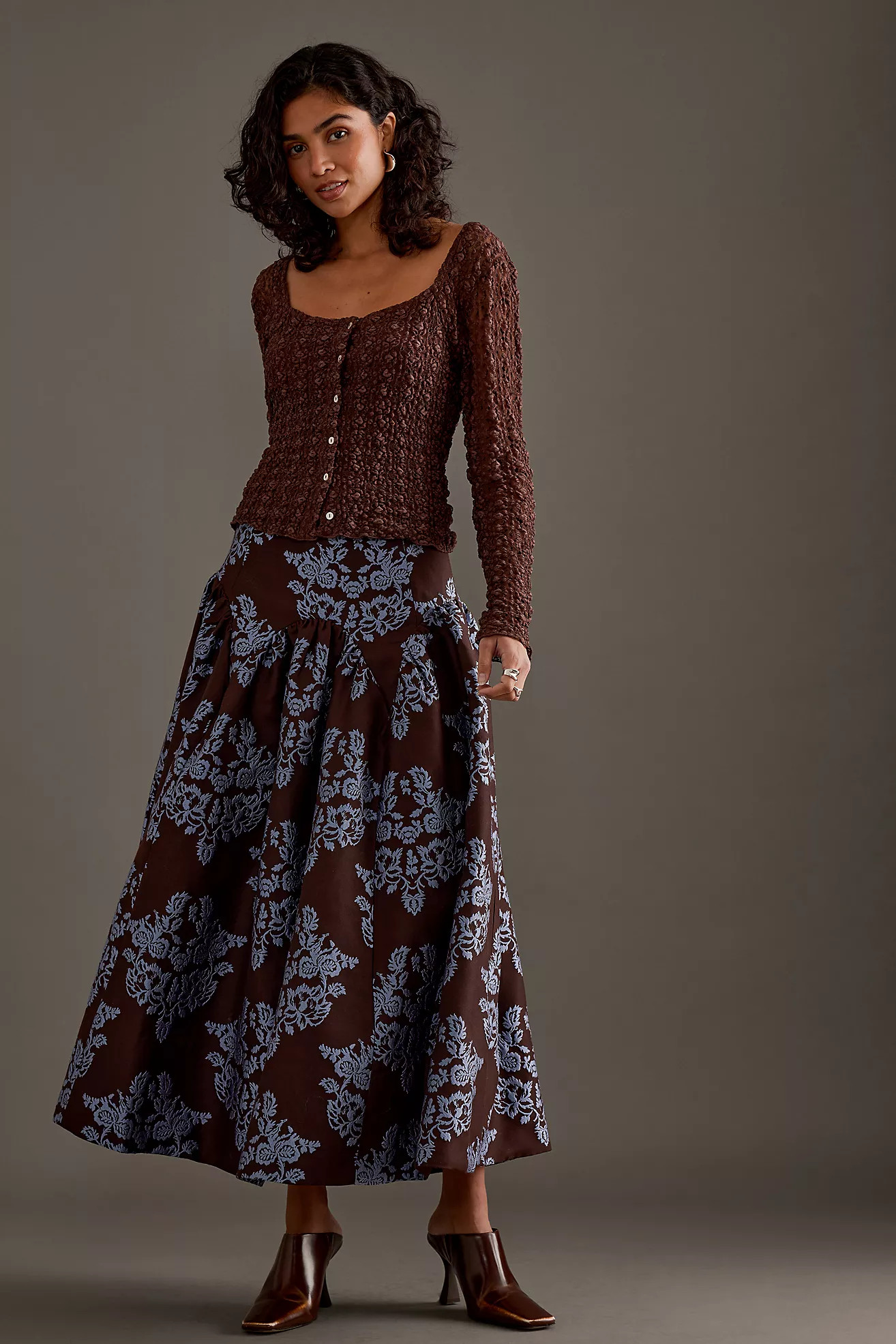 By Anthropologie Brocade Midi Skirt | Anthropologie (UK)