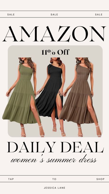 Amazon daily deal, save 11% on this women's asymmetrical smock top tiered summer dress. Lots of color options available.Summer dress, vacation dress, wedding guest dress, baby shower dress, asymmetrical dress, women's fashion, Amazon women's fashion, Amazon deal, summer style

#LTKSeasonal #LTKwedding #LTKsalealert