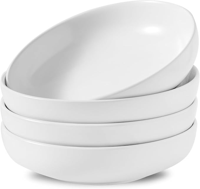 Pasta Bowls Set of 4, Stoneware 34 oz Salad Bowls, Ceramic Bowl Plates for Pasta, Salad, Fruit, C... | Amazon (US)