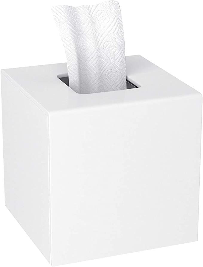 HIIMIEI Acrylic Tissue Box Cover 5.4x5.4x5.4'' Tissue Holder Napkin Dispenser for Home Office Res... | Amazon (US)