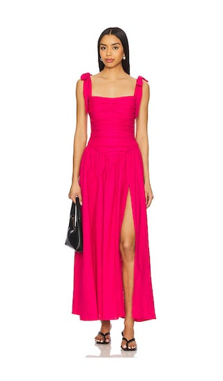 Mirelle Linen Maxi Dress in Hot Pink | Revolve Clothing (Global)