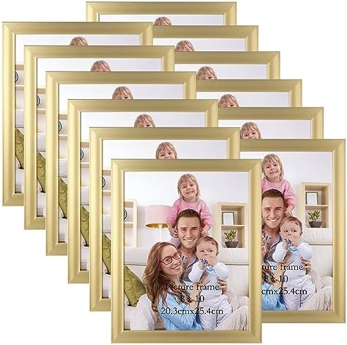 Giftgarden 8x10 Picture Frame Gold Set of 12, Multi Modern 8 x 10 Frames Bulk for Wall or Tableto... | Amazon (CA)
