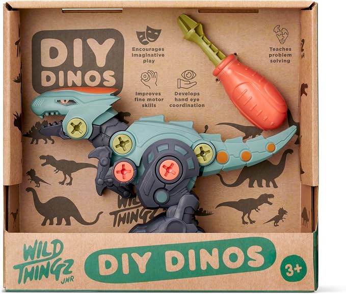 Wild Thingz DIY Dino - Velociraptor, Brown and Beige | Amazon (UK)