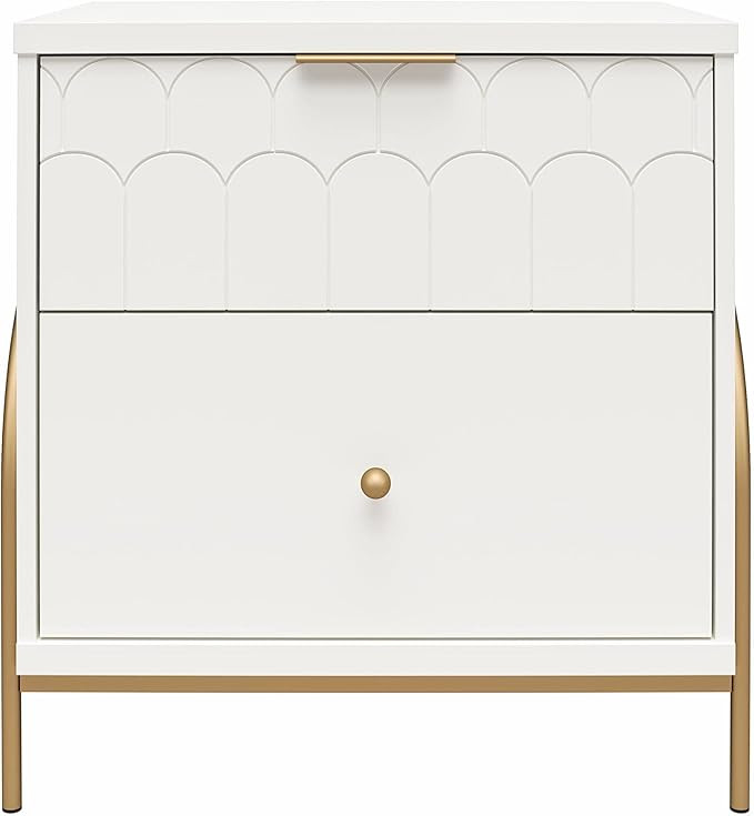 CosmoLiving by Cosmopolitan Anastasia Nightstand, White | Amazon (US)