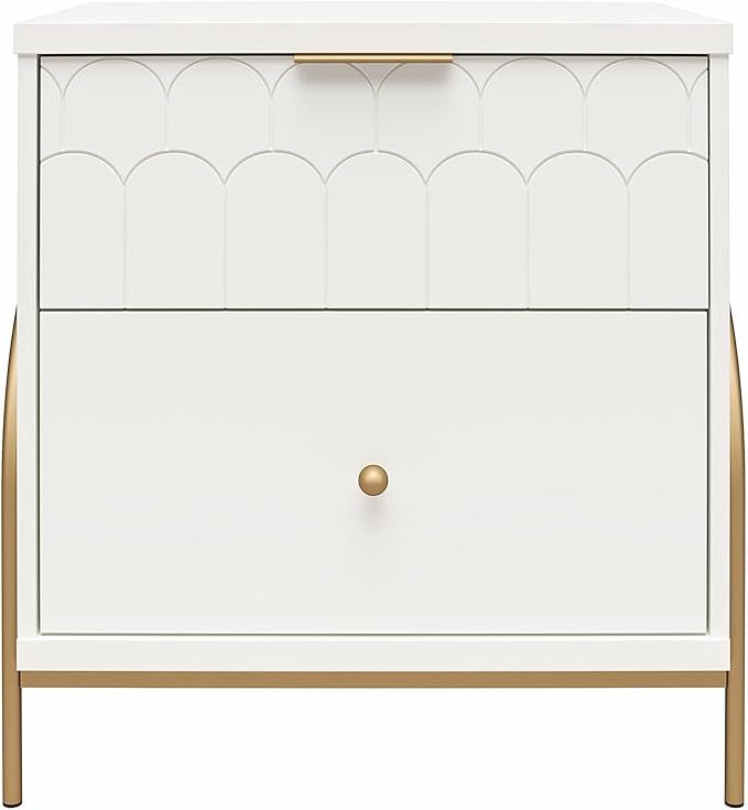 CosmoLiving by Cosmopolitan Anastasia Nightstand, White | Amazon (US)