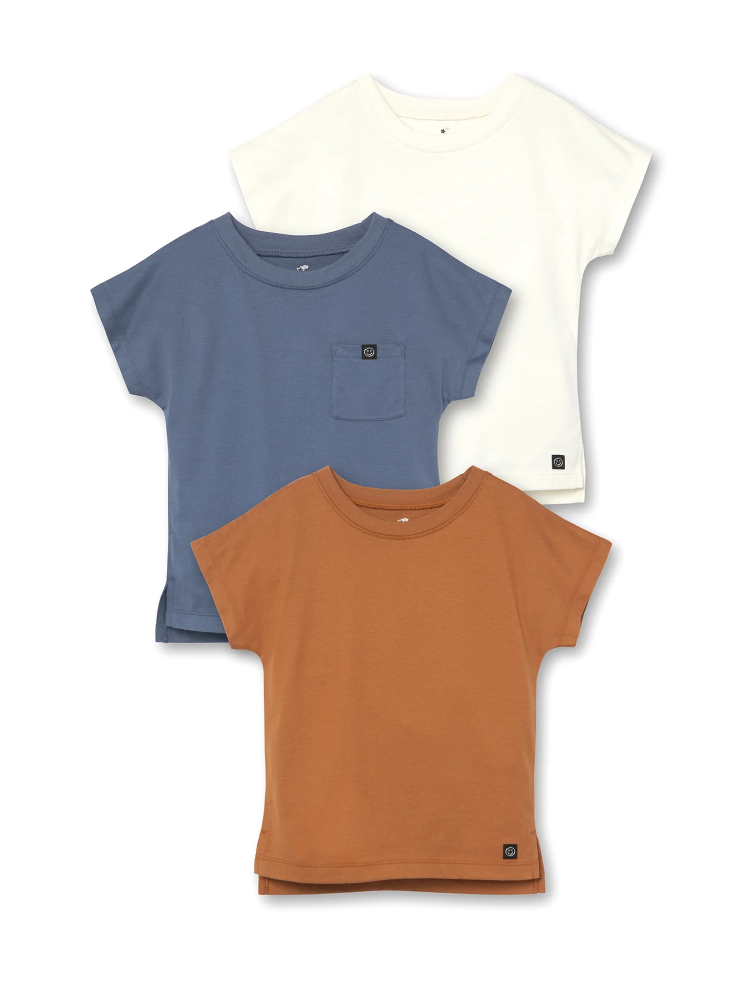 Little Star Organic Toddler Boy 3Pk Short Sleeve Tees, Sizes 12M-5T - Walmart.com | Walmart (US)