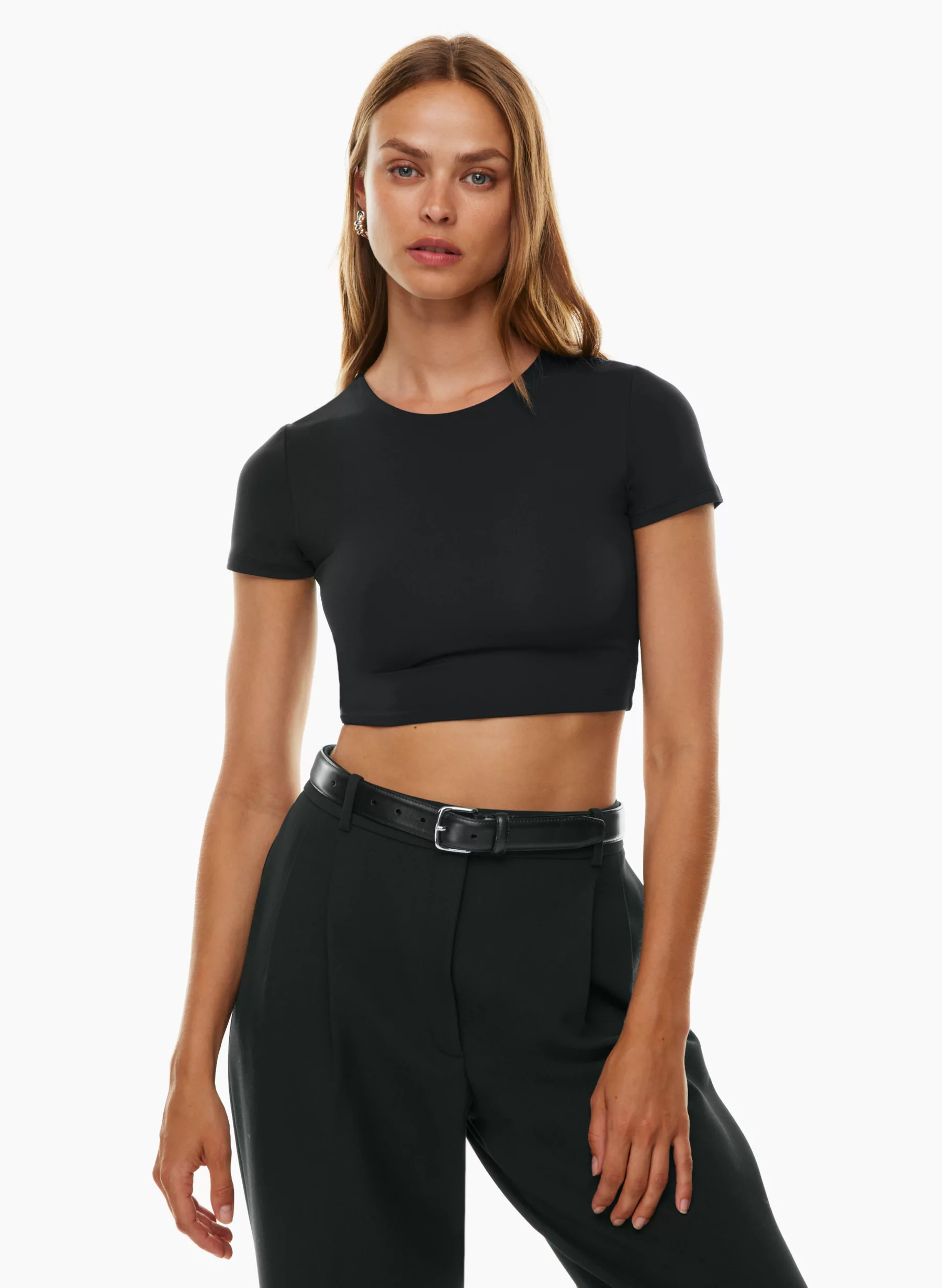 CONTOUR CREW CROPPED T-SHIRT | Aritzia