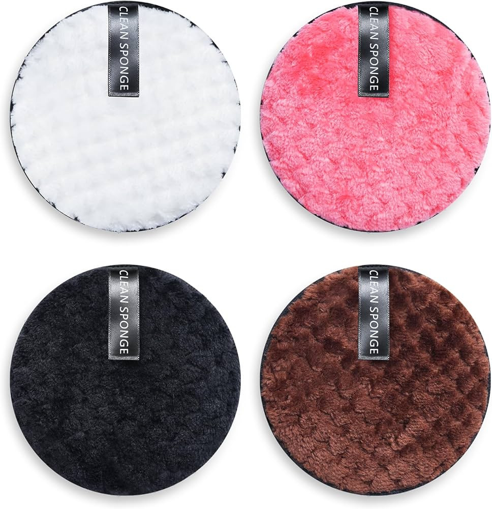 4pcs Reusable Makeup Remover Cotton Pineapple Lattice Round Water Cleanser Super Soft and Eco-Fri... | Amazon (US)