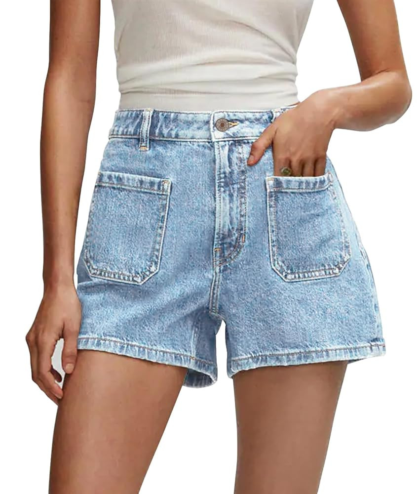 onlypuff Women Jean Shorts Cute Ripped Denim Shorts | Amazon (US)