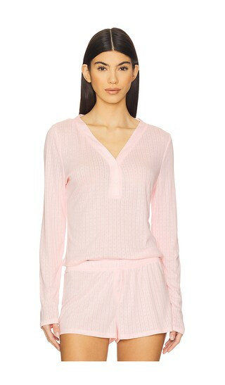 Dairy Boy Pointelle Sleep Top in Blush. - size M | Revolve Clothing (Global)