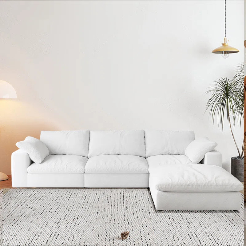 3 Seater Cloud Modular Sectional Sofa with Ottoman Comfort L Shaped Couch for Living Room | Wayfair North America
