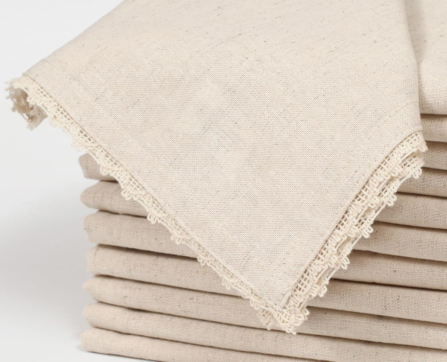 Linen Napkins,Flax Linen Napkins,Lace Linen Napkins,Cloth Napkins,Dinner Napkins Cloth & Tailored... | Amazon (US)