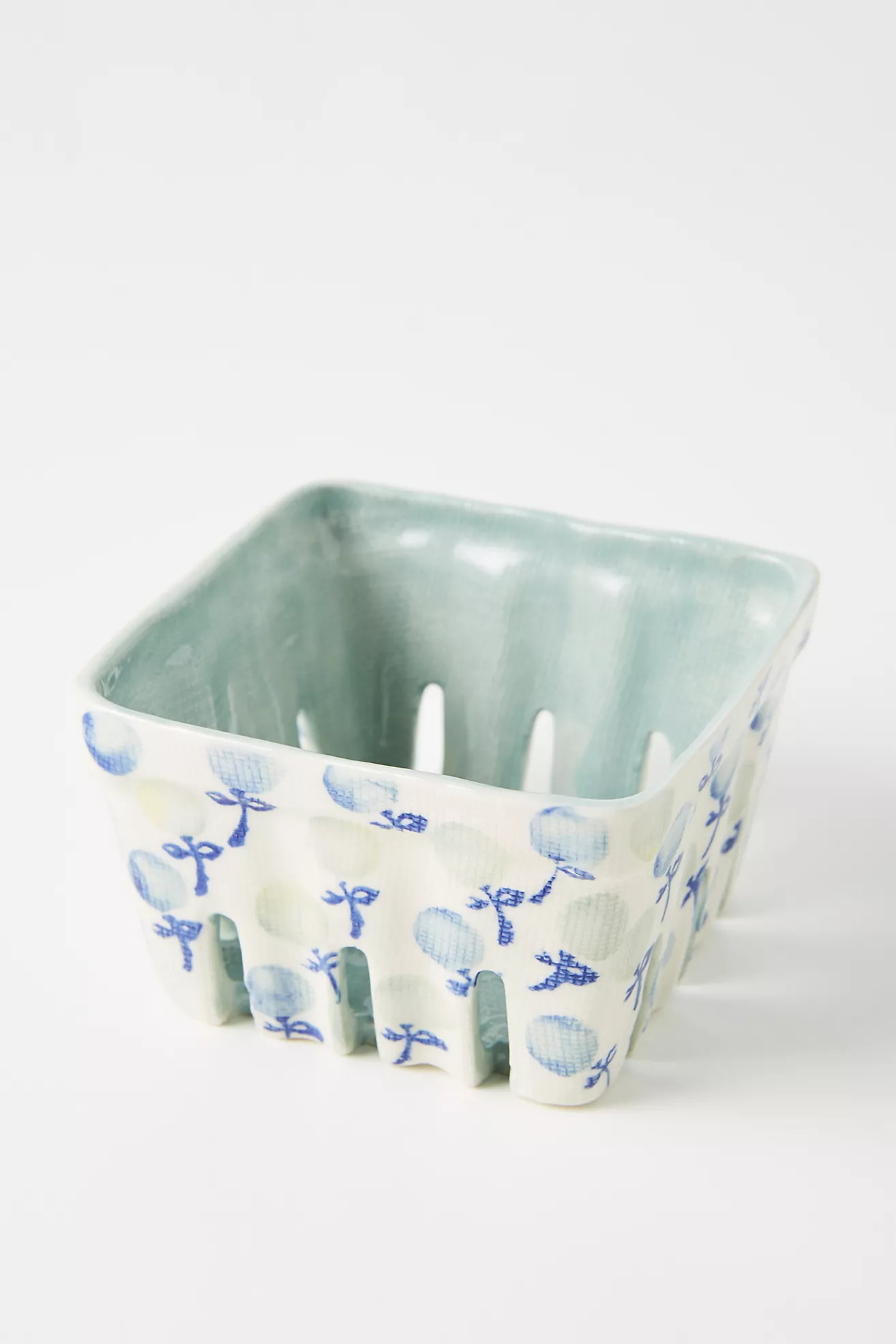 Floral Ceramic Berry Basket | Anthropologie (US)