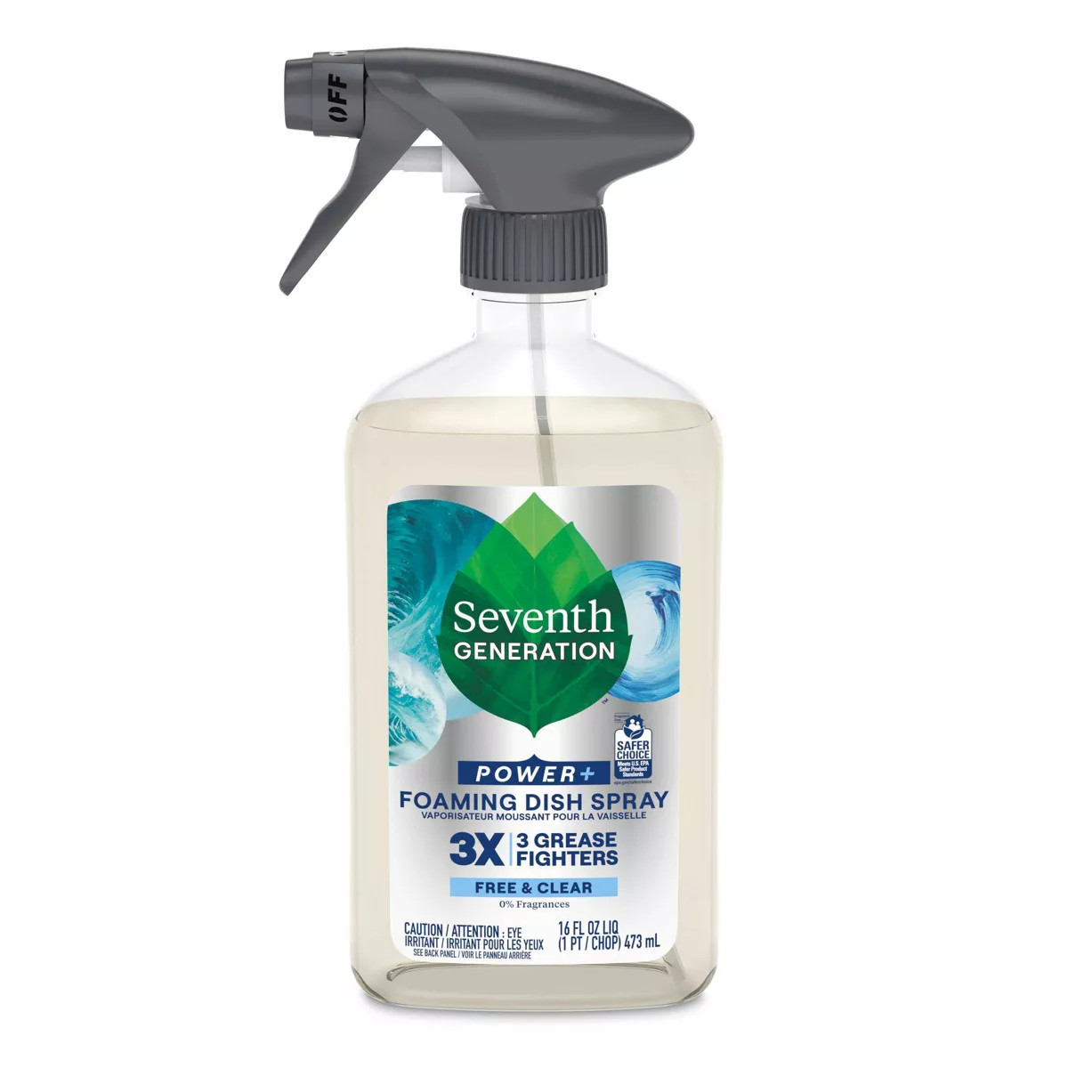 Seventh Generation Free & Clear Power Plus Foaming Dish Spray Soap - 16 fl oz | Target