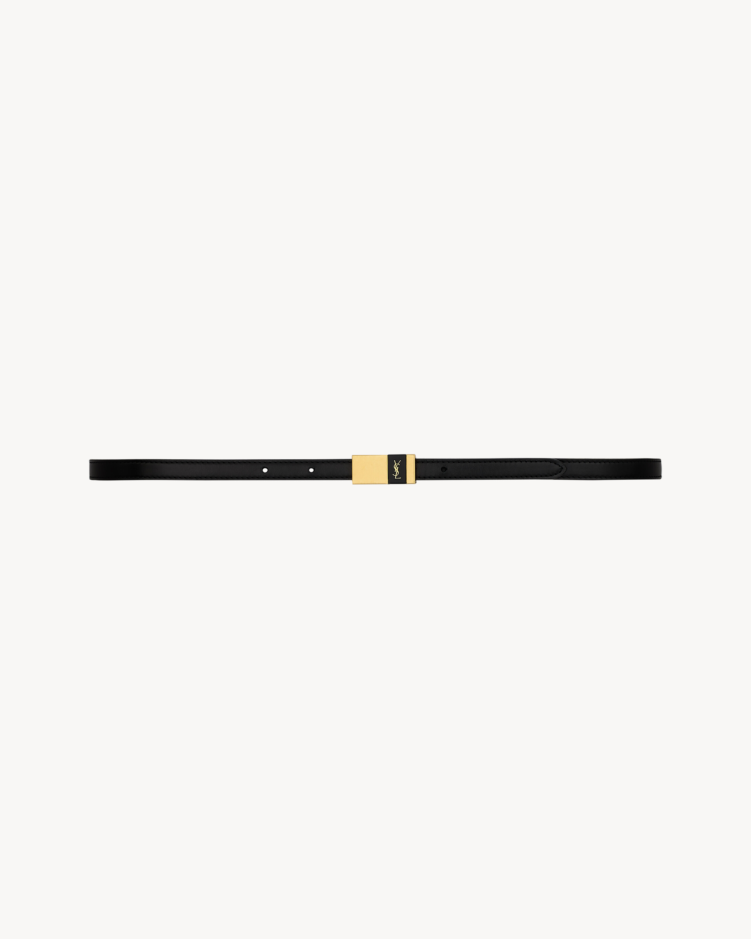 thin anchor belt in leather | Saint Laurent Inc. (Global)