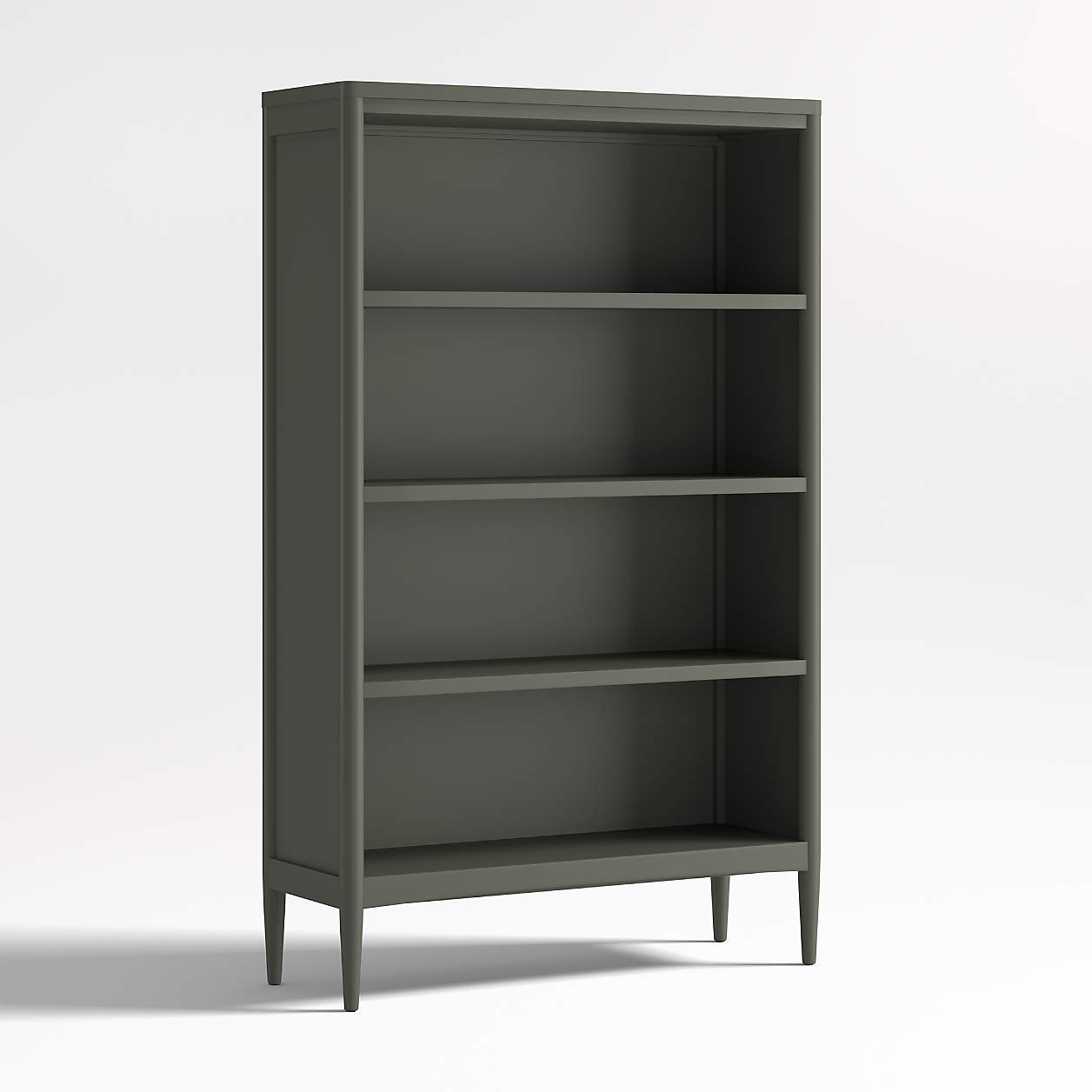 Hampshire Tall Olive Green Wood 3-Shelf Kids Bookcase with Drawer + Reviews | Crate & Kids | Crate & Barrel