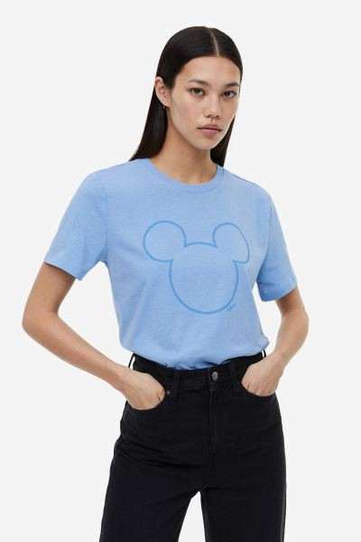 T-shirt with Motif - Dark gray/AC/DC - Ladies | H&M US | H&M (US + CA)