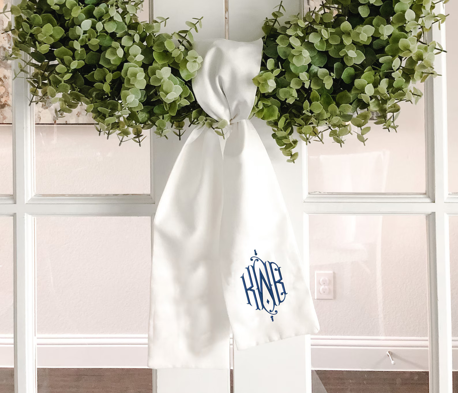 Monogrammed Wreath Sash Custom Embroidered Wreath Sash | Etsy | Etsy (US)