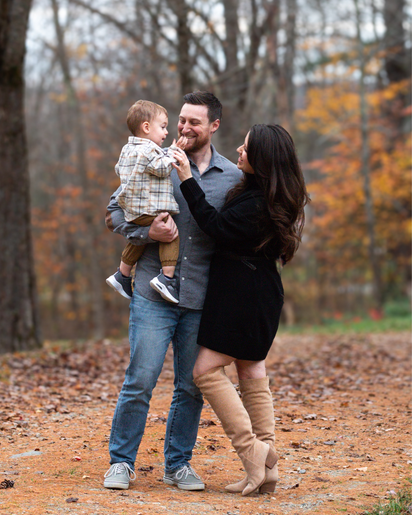 Family pictures- take 1. It always takes a few trials now since I still insist on taking them myself (because it’s free) and Shepherd is almost 2 🙃

I hate the idea of buying clothes just for family pictures, so everyone is wearing things that could easily be worn again. I love this black turtleneck sweater dress- such a classic look. I’m wearing a medium petite 

Family picture outfits. Fall picture outfits. Sweater dress outfit. Neutral family picture outfits. Thanksgiving outfit. Winter outfit. Boots. Toddler thanksgiving outfit  

#LTKfindsunder100 #LTKfamily #LTKkids