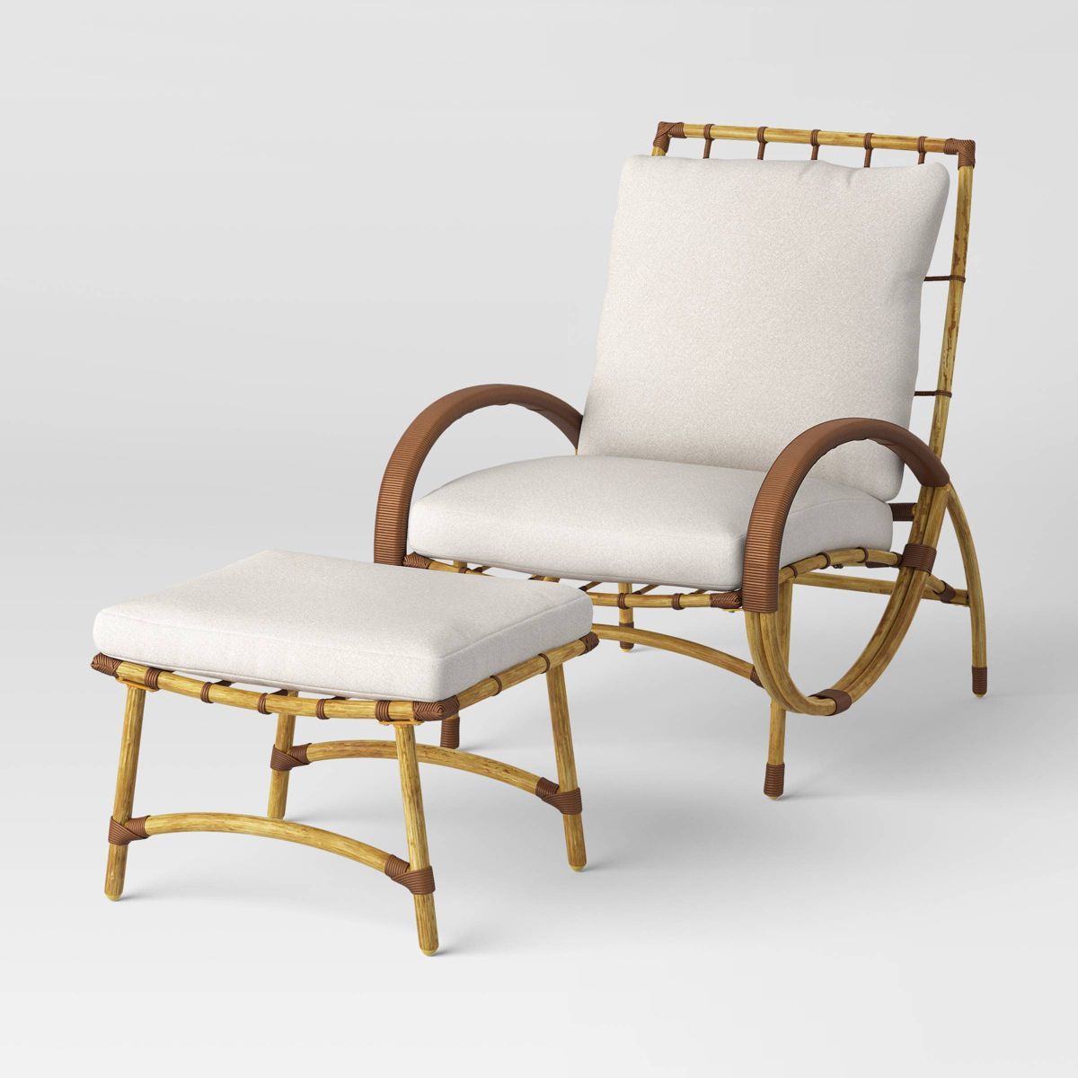2pc Sculptured Statement Patio Chair & Ottoman - Threshold™ | Target