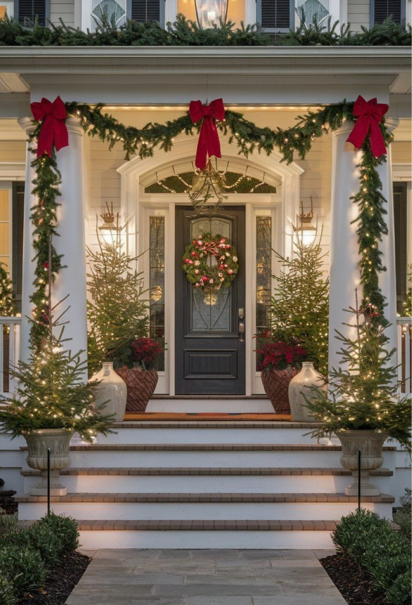 Holiday porch beauty!

#outdoordecor #christmas #garland 

#LTKHome #LTKSeasonal #LTKHoliday