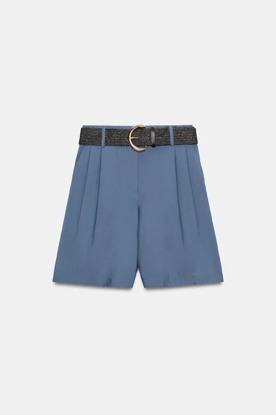 DARTED BERMUDA SHORTS WITH BELT | Zara UK