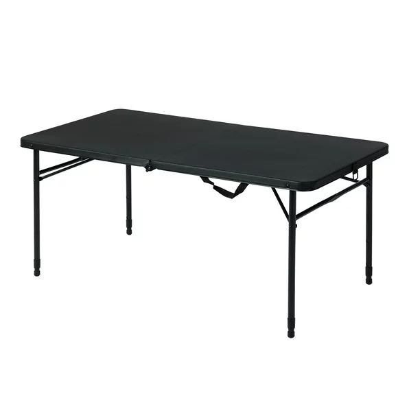 Mainstays 4' Fold-in-Half Adjustable Table, Rich Black - Walmart.com | Walmart (US)