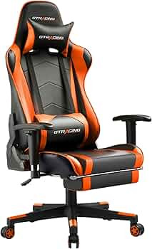 Gaming Chair with Footrest,Racing Office Computer Ergonomic Video Game Chair Backrest and Seat He... | Amazon (US)