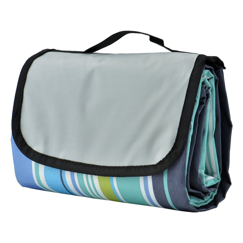COZYSWAN Picnic Mat 59''x79'' Striped Handy Beach Blanket | Amazon (US)