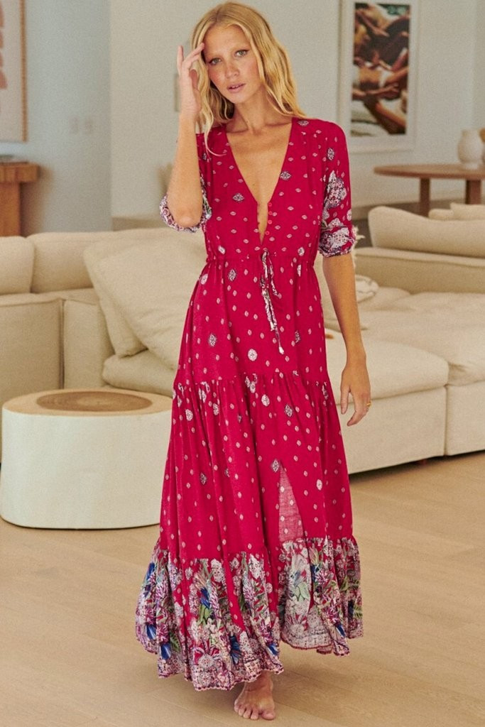 Tessa - Bravo Maxi Dress | Salty Crush